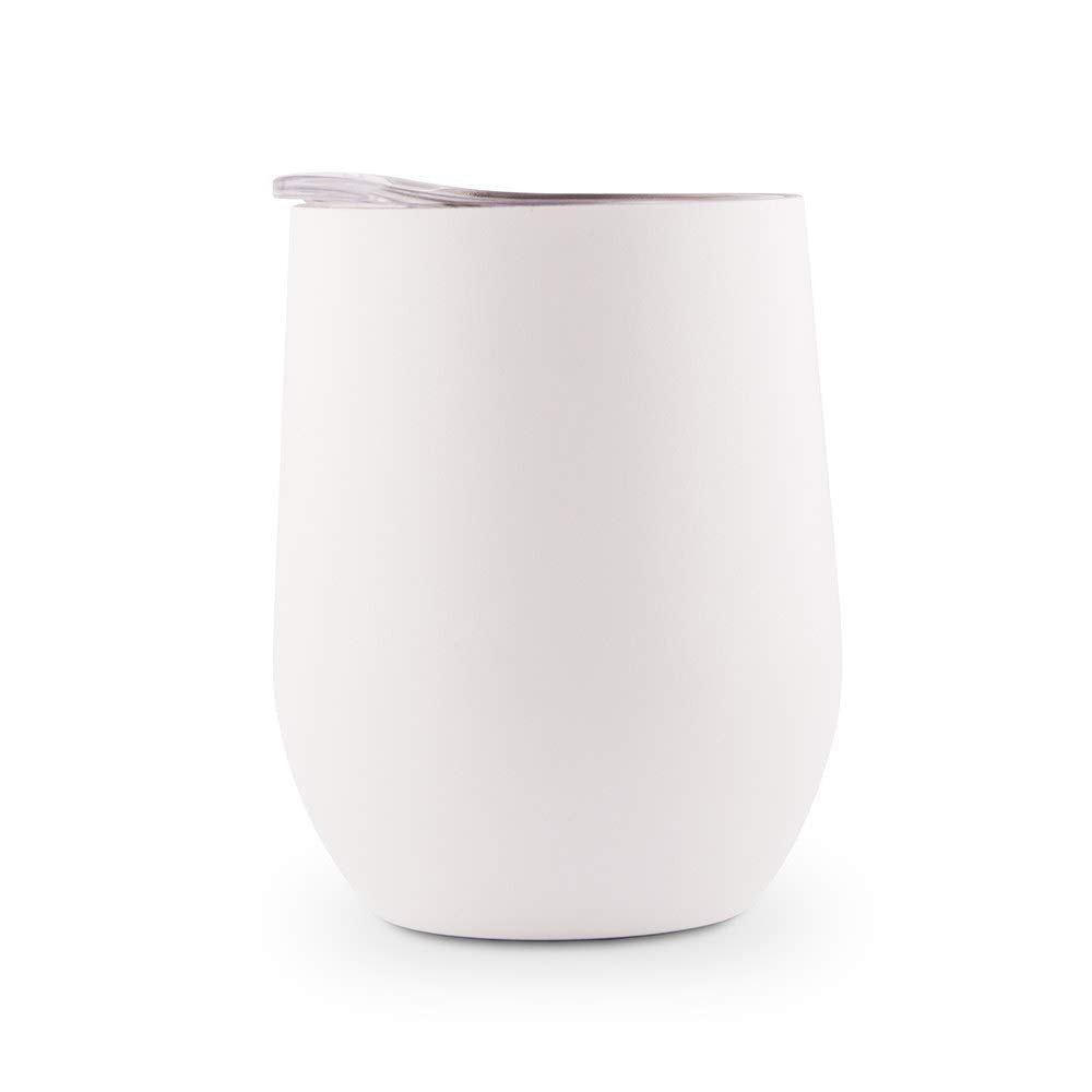 WEDDINGSTAR Personalized Stemless Travel Tumbler 12oz – Insulated Stainless Steel Wine Glass with Lid - Calligraphy - Pink