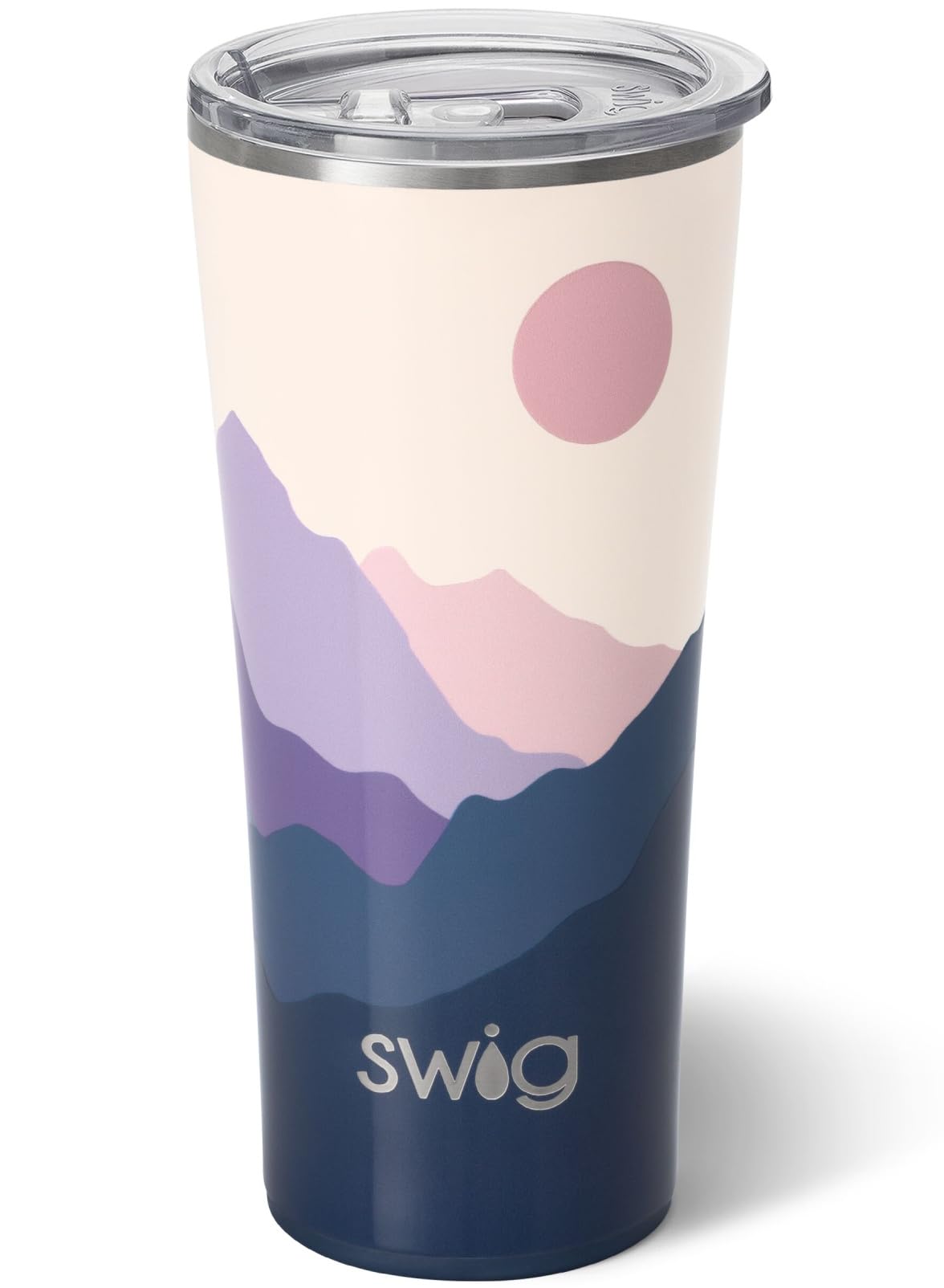 Swig Life 32oz Insulated Tumbler, Travel Coffee Tumbler with Lid, Cup Holder Friendly Travel Coffee Mug, Stainless Steel with Lid (Wanderlust)