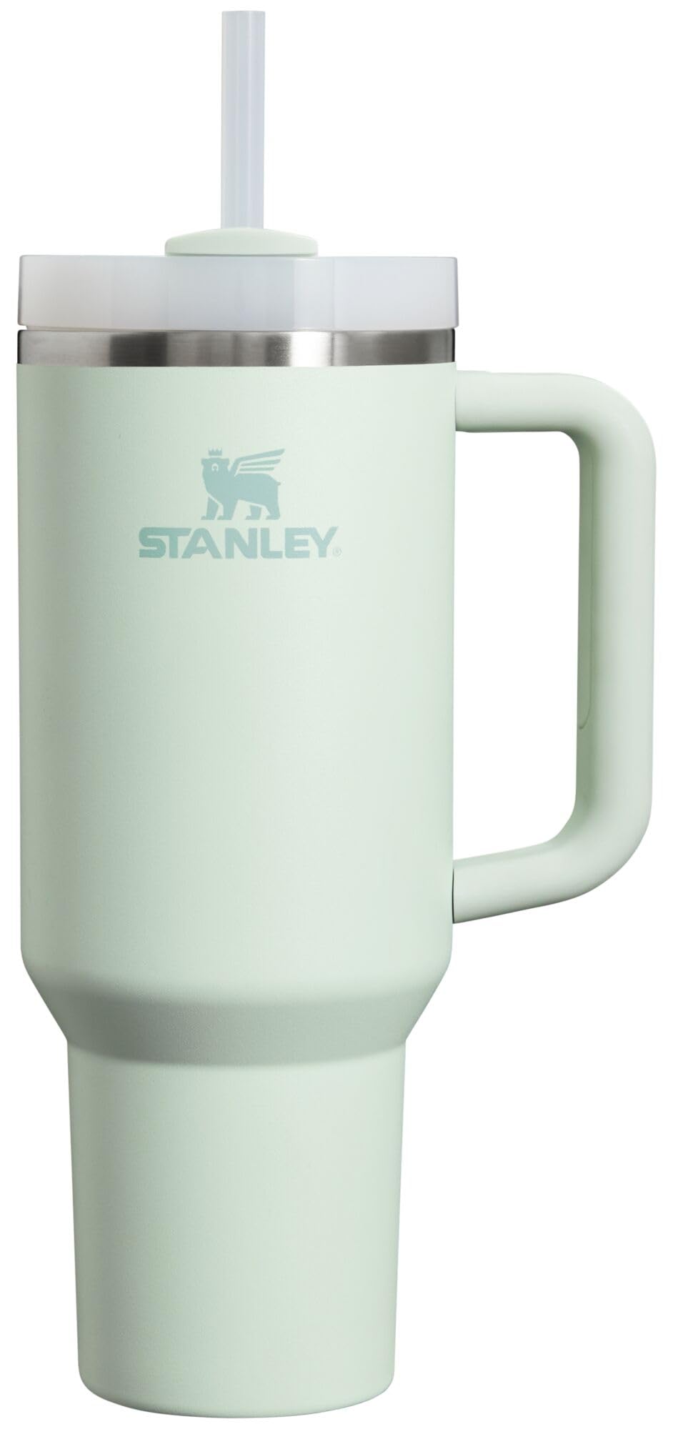 STANLEY Quencher H2.0 Tumbler with Handle and Straw 40 oz Flowstate 3-Position Lid Cup Holder Compatible for Travel Insulated Stainless Steel Cup BPA-Free Rose Quartz 2.0