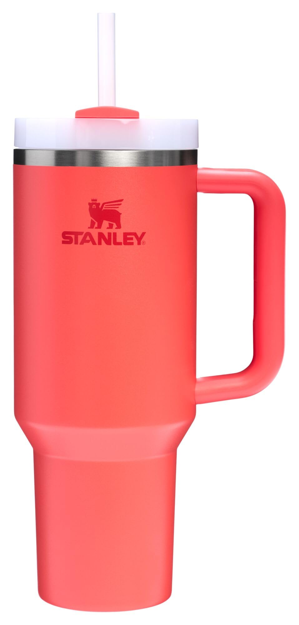 STANLEY Quencher H2.0 Tumbler with Handle and Straw 40 oz Flowstate 3-Position Lid Cup Holder Compatible for Travel Insulated Stainless Steel Cup BPA-Free Rose Quartz 2.0