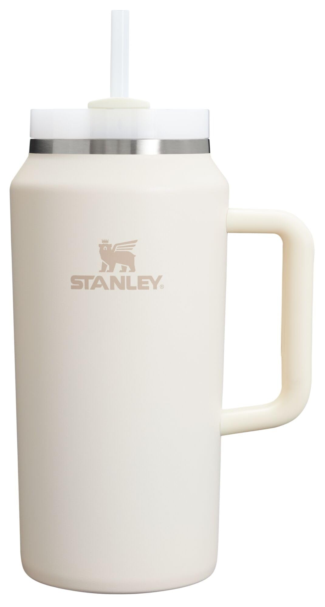 STANLEY Quencher H2.0 Tumbler with Handle and Straw 40 oz Flowstate 3-Position Lid Cup Holder Compatible for Travel Insulated Stainless Steel Cup BPA-Free Rose Quartz 2.0