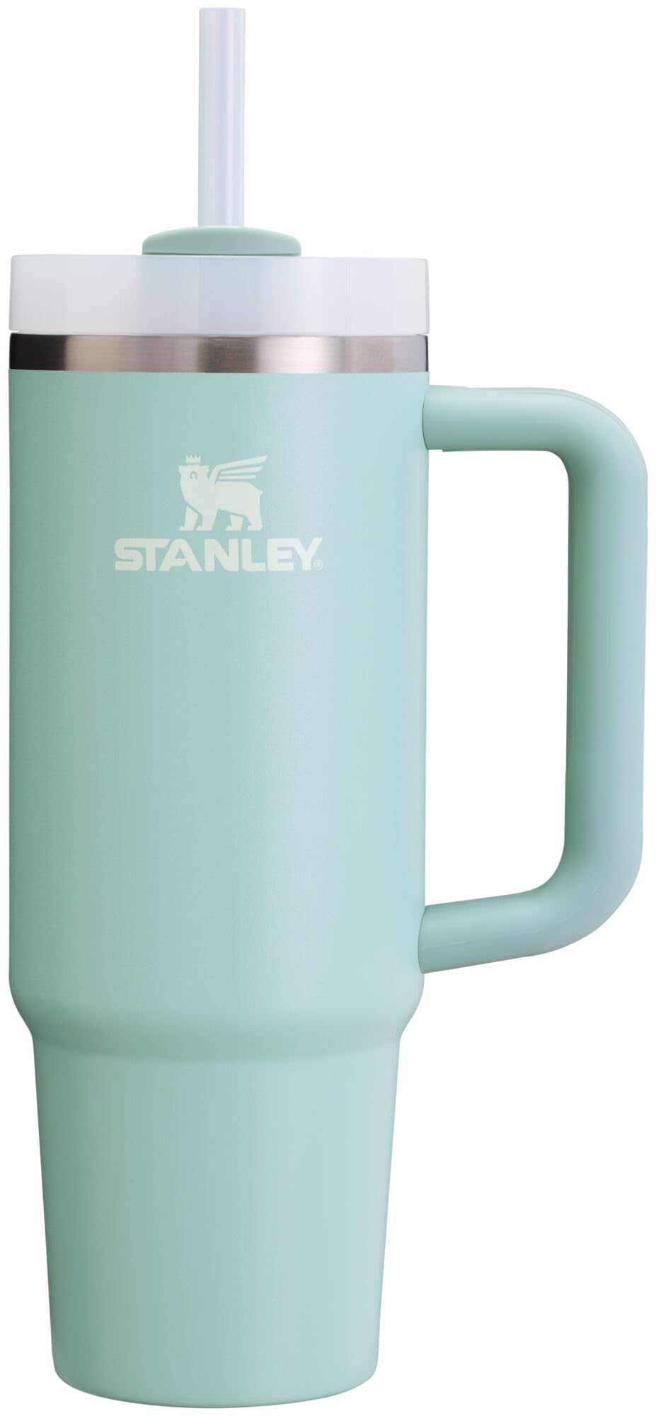STANLEY Quencher H2.0 Tumbler with Handle and Straw 40 oz Flowstate 3-Position Lid Cup Holder Compatible for Travel Insulated Stainless Steel Cup BPA-Free Rose Quartz 2.0