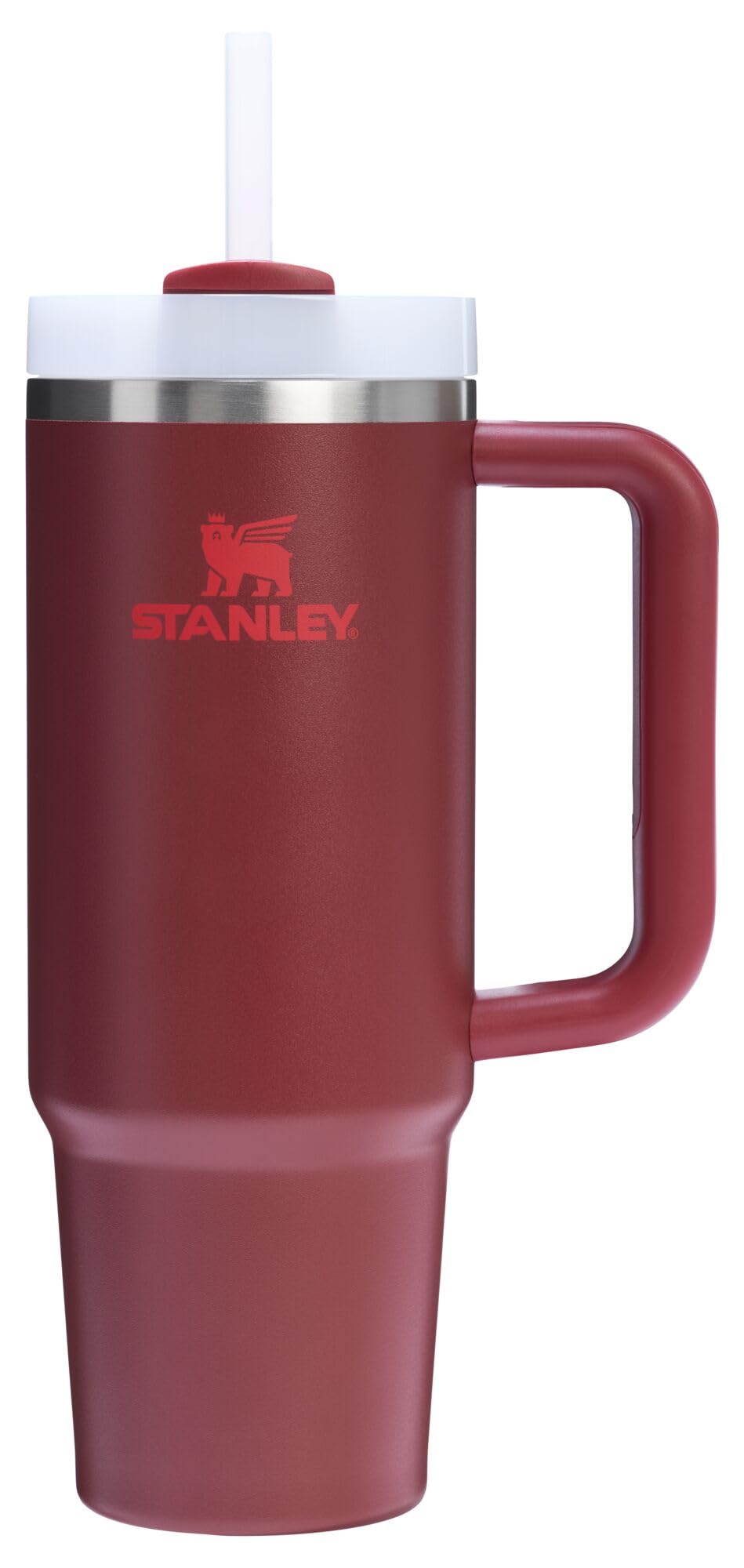 STANLEY Quencher H2.0 Tumbler with Handle and Straw 40 oz Flowstate 3-Position Lid Cup Holder Compatible for Travel Insulated Stainless Steel Cup BPA-Free Rose Quartz 2.0