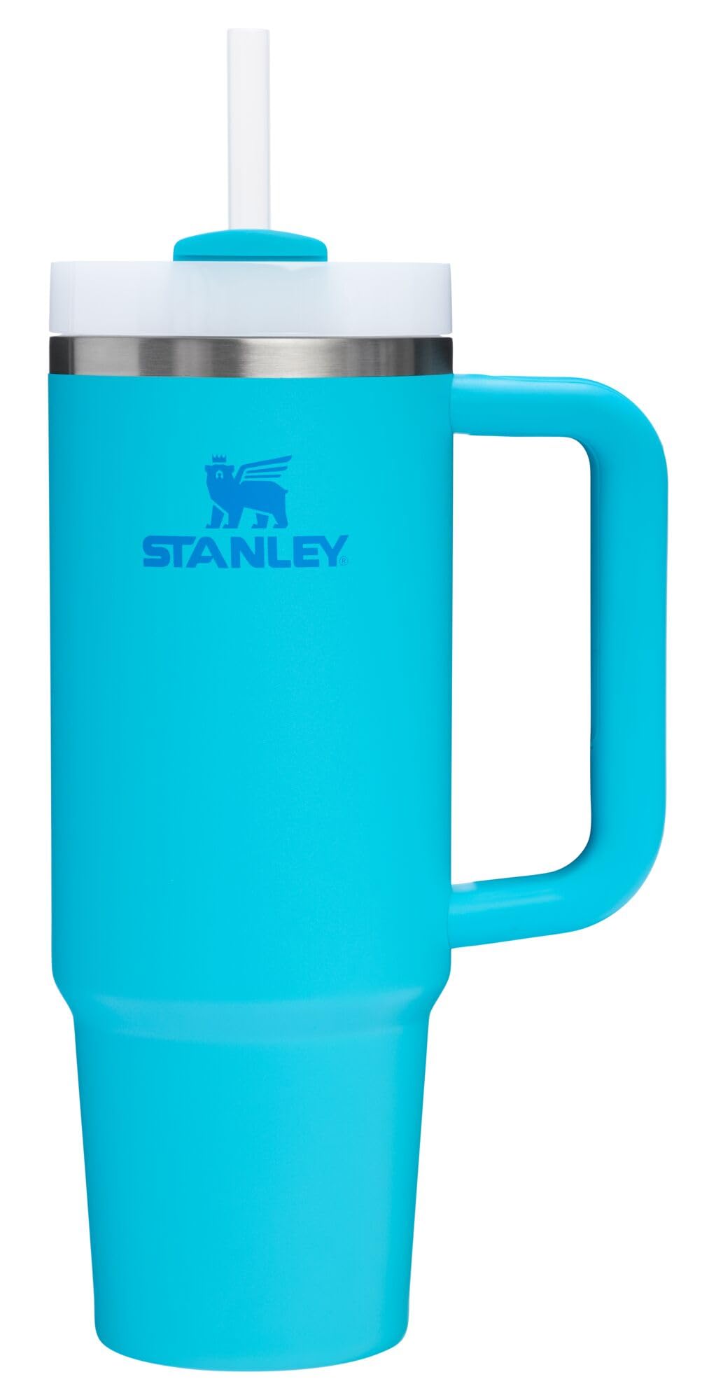 STANLEY Quencher H2.0 Tumbler with Handle and Straw 40 oz Flowstate 3-Position Lid Cup Holder Compatible for Travel Insulated Stainless Steel Cup BPA-Free Rose Quartz 2.0