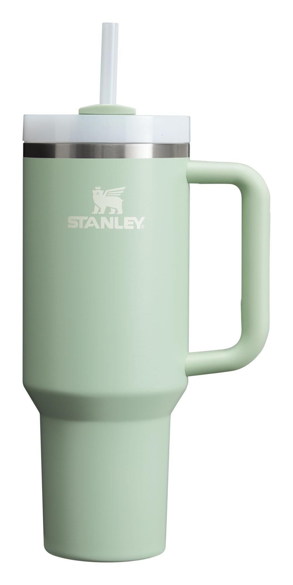 STANLEY Quencher H2.0 Tumbler with Handle and Straw 40 oz Flowstate 3-Position Lid Cup Holder Compatible for Travel Insulated Stainless Steel Cup BPA-Free Rose Quartz 2.0