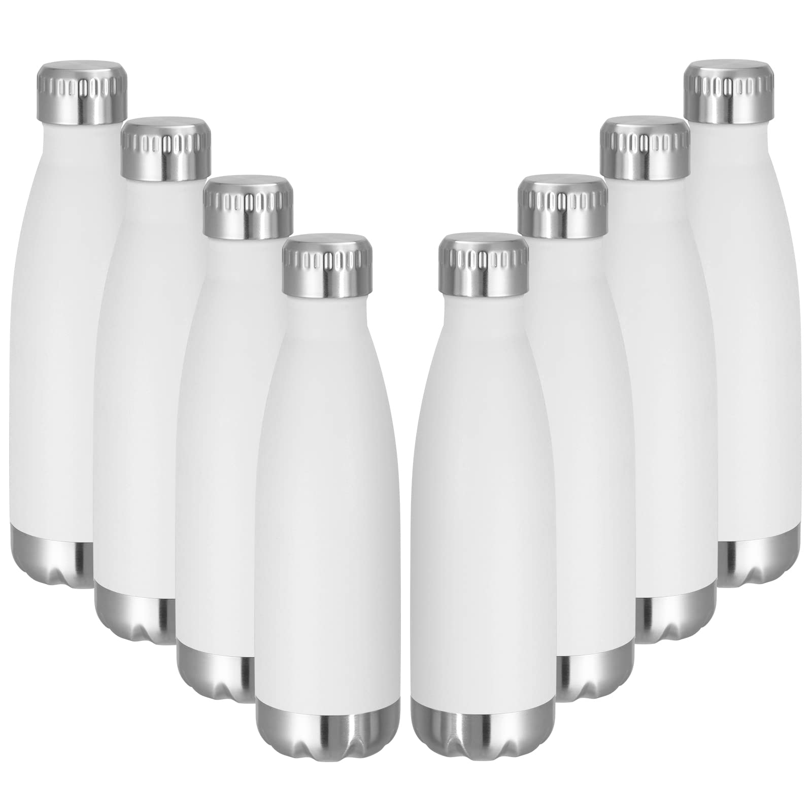 VEGOND 17oz Stainless Steel Water Bottles, Reusable Metal Sports Water Bottle Keeps Drink Hot and Cold, BPA Free Double Wall Vacuum Cola Shape Insulated Water Bottle for Camping Gym, 1 Pack