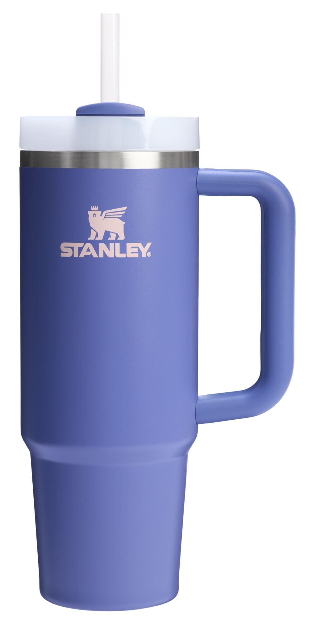 STANLEY Quencher H2.0 Tumbler with Handle and Straw 40 oz Flowstate 3-Position Lid Cup Holder Compatible for Travel Insulated Stainless Steel Cup BPA-Free Rose Quartz 2.0