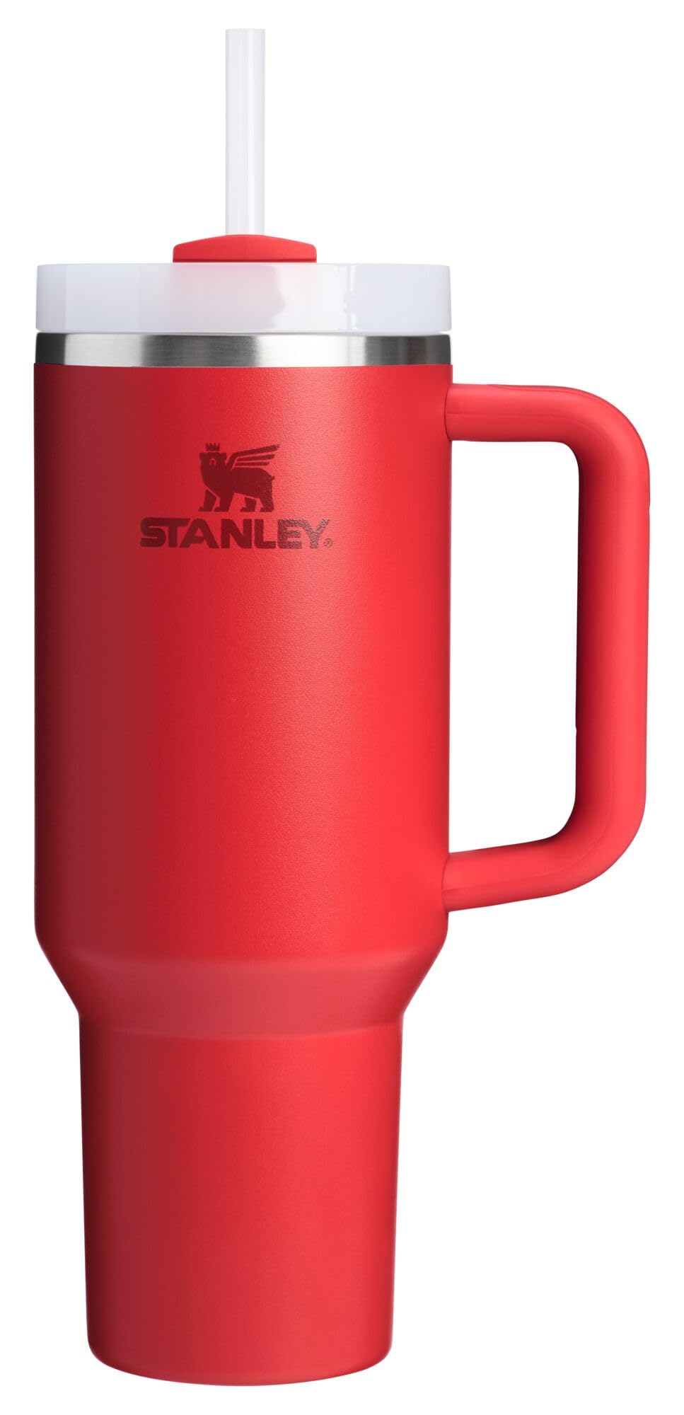 STANLEY Quencher H2.0 Tumbler with Handle and Straw 40 oz Flowstate 3-Position Lid Cup Holder Compatible for Travel Insulated Stainless Steel Cup BPA-Free Rose Quartz 2.0