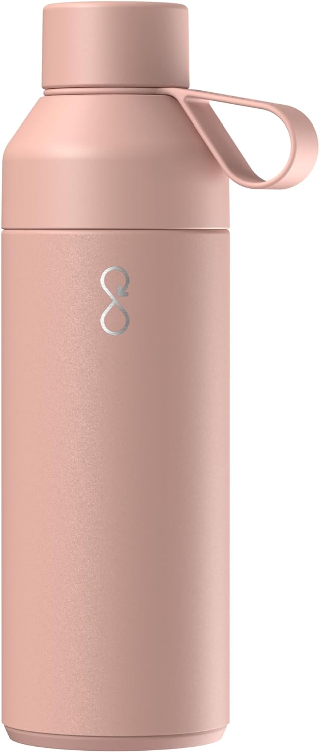 Ocean Bottle Original 17 oz | Stainless Steel Water Bottle | Reusable & Sustainable | Keeps Drinks Cold & Hot | Eco Friendly Gift (Breeze Blush)