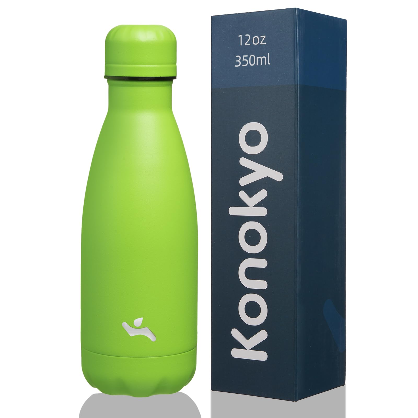 Insulated Water Bottles,12 oz Double Wall Stainless Steel Vacumm Metal Flask for Sports Travel,Mint