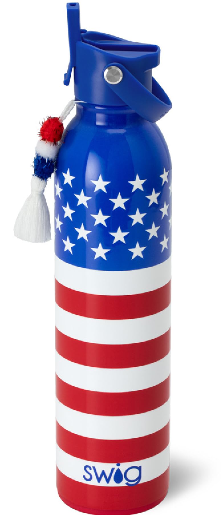 Swig Life 36oz Insulated Water Bottle, Travel Water Bottle with Straw and Lid, Cup Holder Friendly Water Bottles, Stainless Steel (Roller Rink)