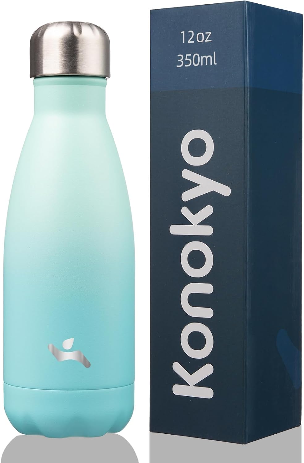 Insulated Water Bottles,12 oz Double Wall Stainless Steel Vacumm Metal Flask for Sports Travel,Mint