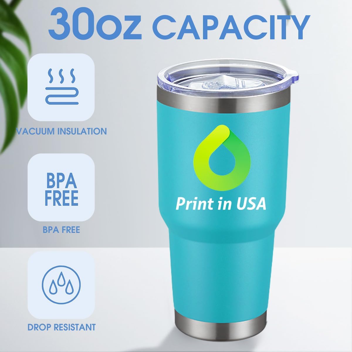 Personalized Tumbler with Pictures Text Logo,Print in USA,30oz Custom Coffee Tumbler with Lid & Straw,Double-layer Stainless Steel Custom Insulated Tumbler,Personalized Gifts As Birthday,Christmas