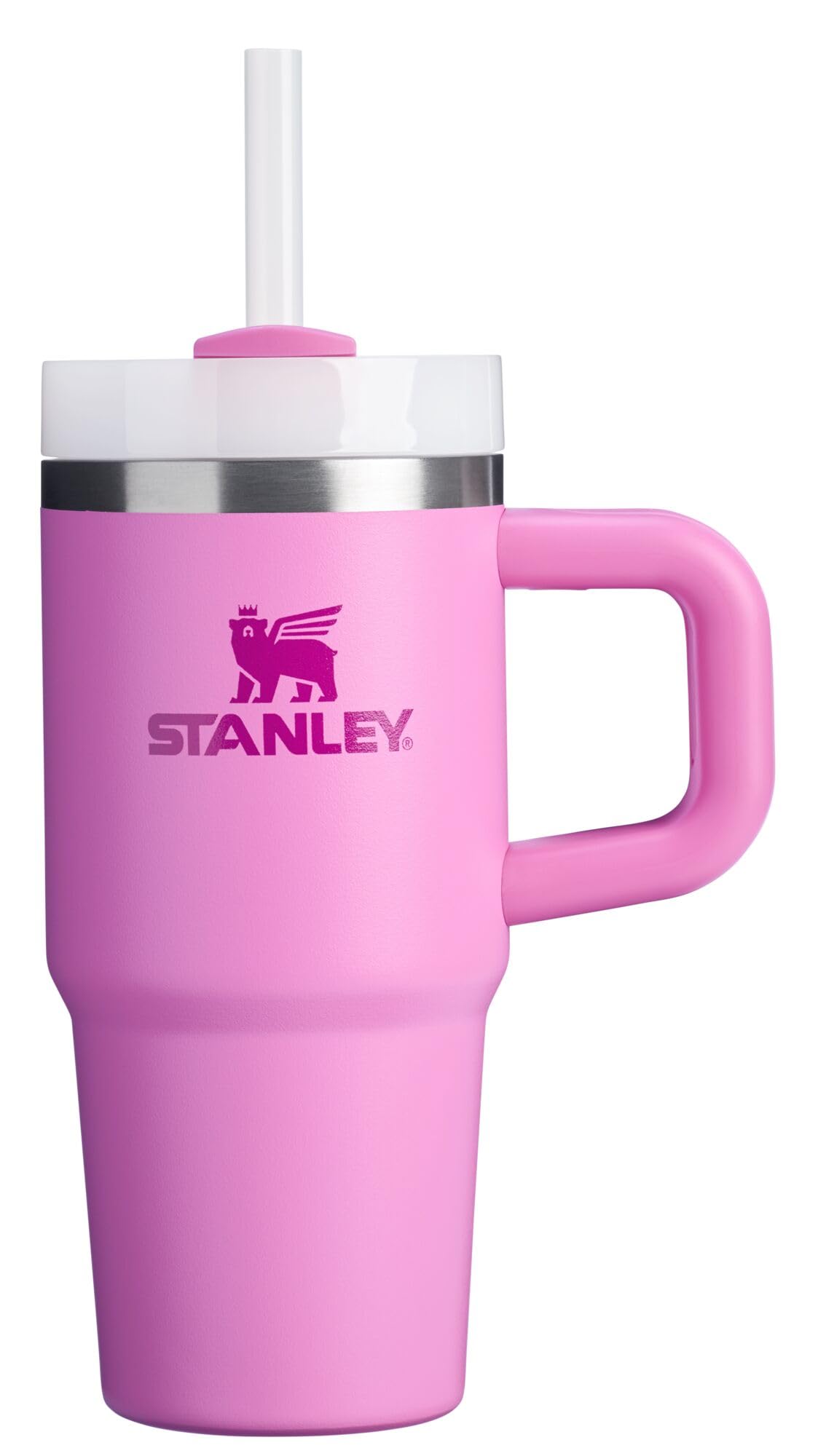 STANLEY Quencher H2.0 Tumbler with Handle and Straw 40 oz Flowstate 3-Position Lid Cup Holder Compatible for Travel Insulated Stainless Steel Cup BPA-Free Rose Quartz 2.0