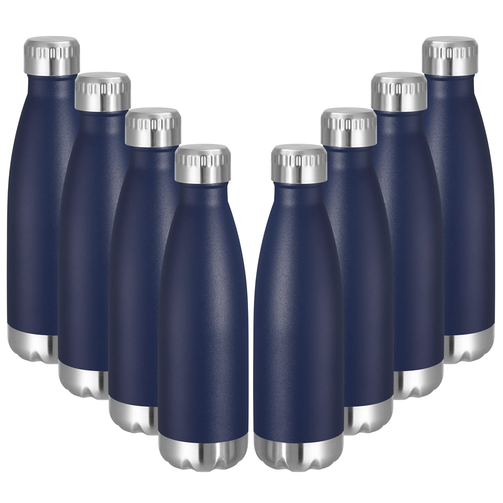 VEGOND 17oz Stainless Steel Water Bottles, Reusable Metal Sports Water Bottle Keeps Drink Hot and Cold, BPA Free Double Wall Vacuum Cola Shape Insulated Water Bottle for Camping Gym, 1 Pack