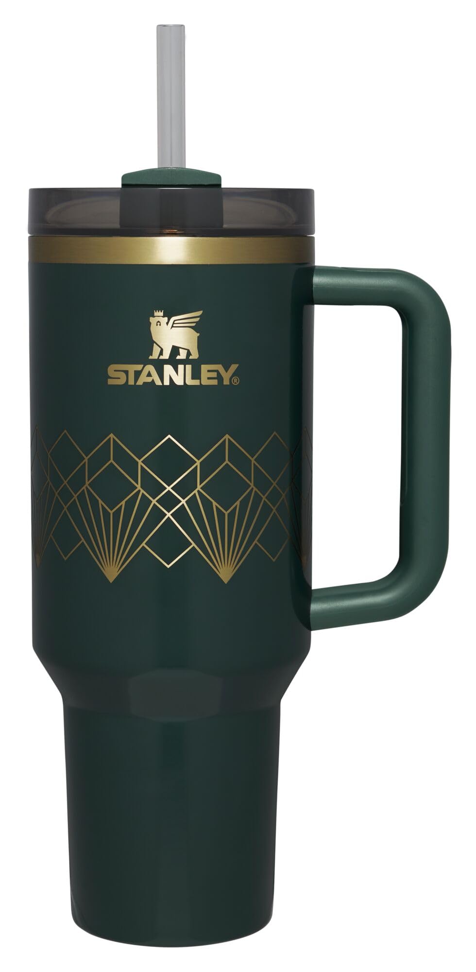 STANLEY Quencher H2.0 Tumbler with Handle and Straw 40 oz Flowstate 3-Position Lid Cup Holder Compatible for Travel Insulated Stainless Steel Cup BPA-Free Rose Quartz 2.0