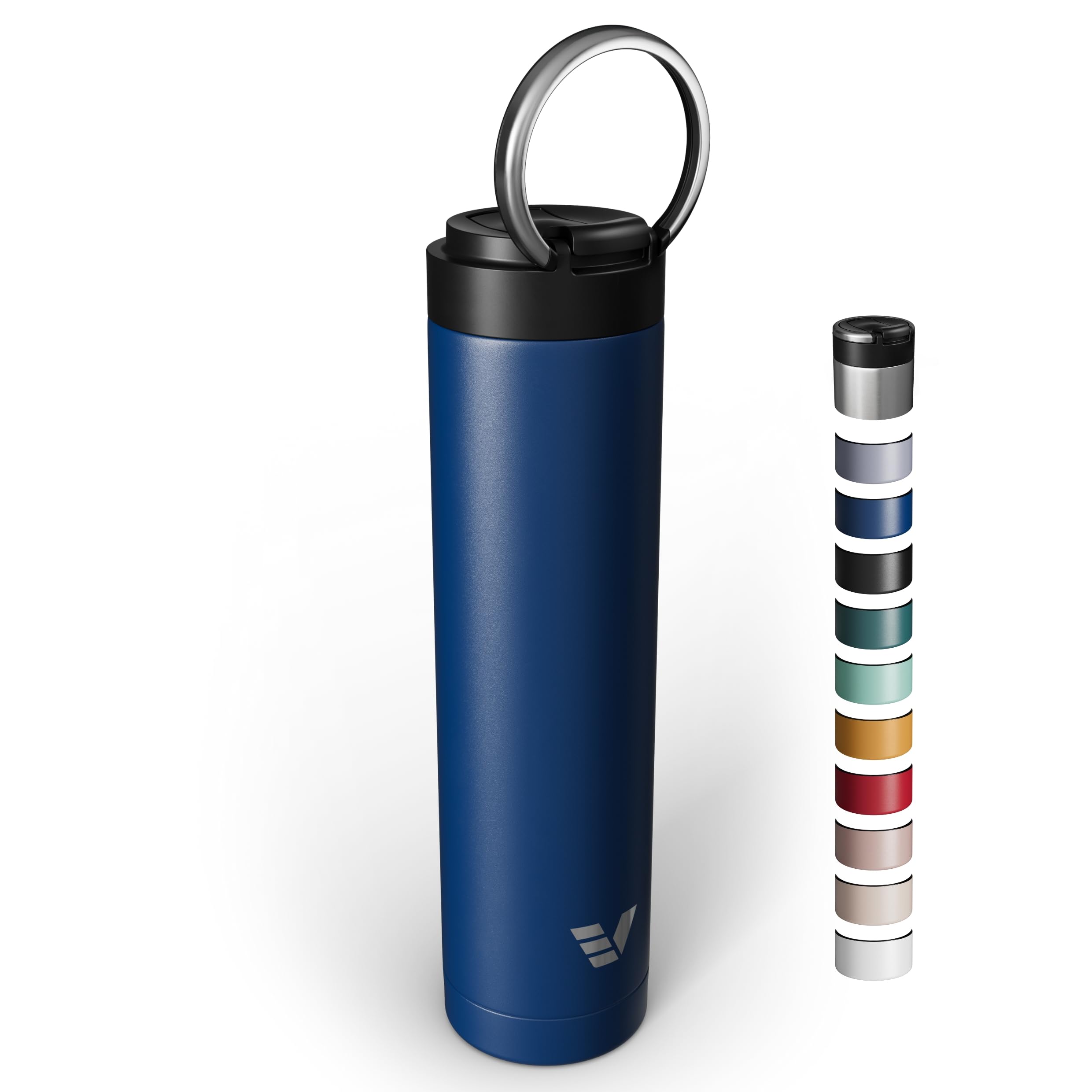 Super Maxi Stainless Steel Water Bottle 36oz - Double wall vacuum insulated | Integrated carry handle | leak proof flip top lid | Lightweight & stylish - Blue