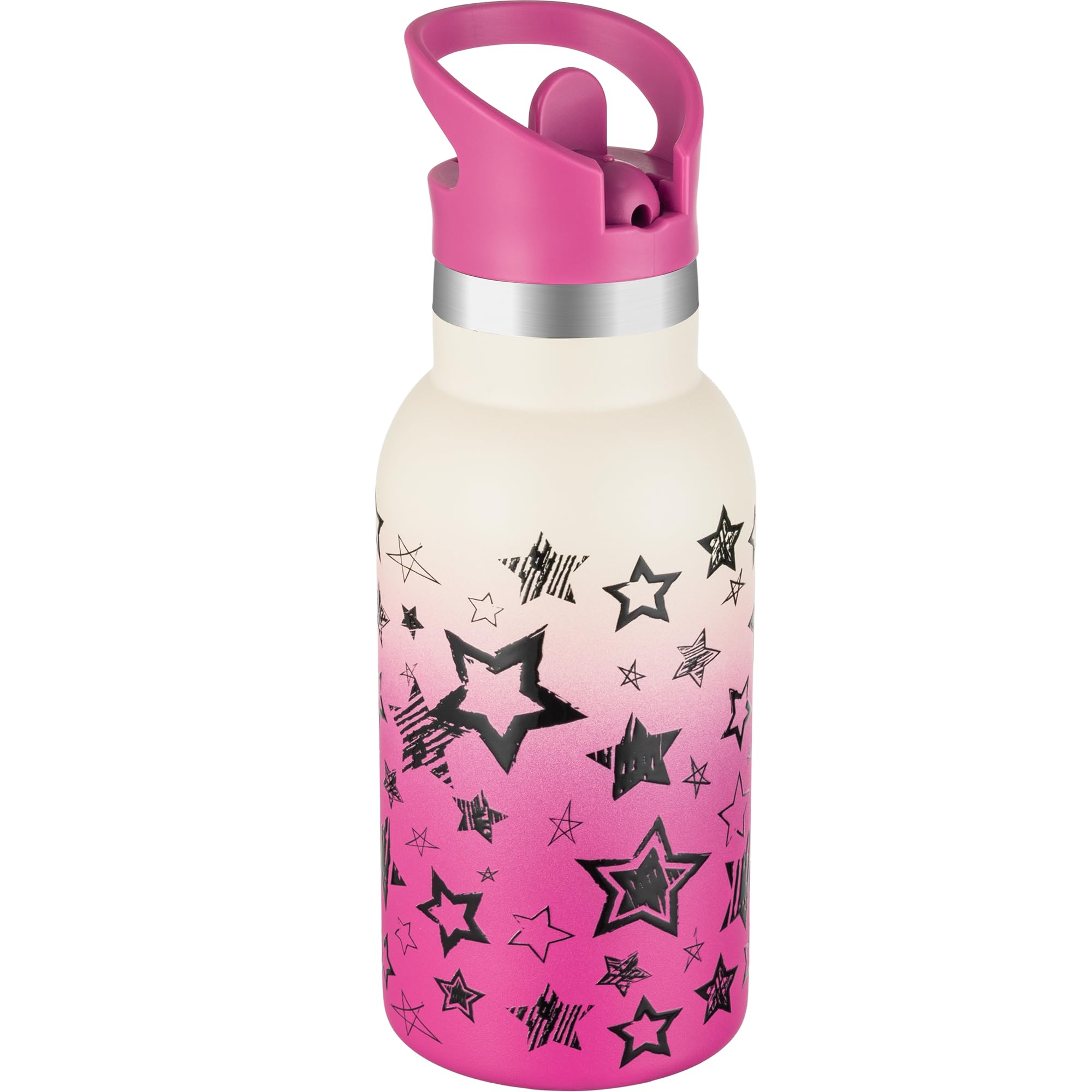 12oz Kids Water Bottle – Insulated Stainless Steel Bottle with Straw Lid, BPA-Free, Leak-Proof, for Toddlers & School Use
