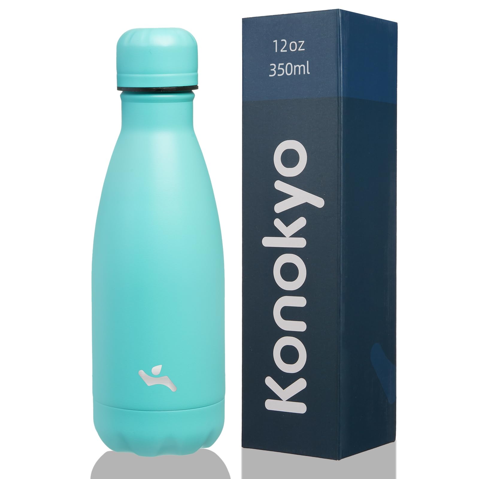 Insulated Water Bottles,12 oz Double Wall Stainless Steel Vacumm Metal Flask for Sports Travel,Mint