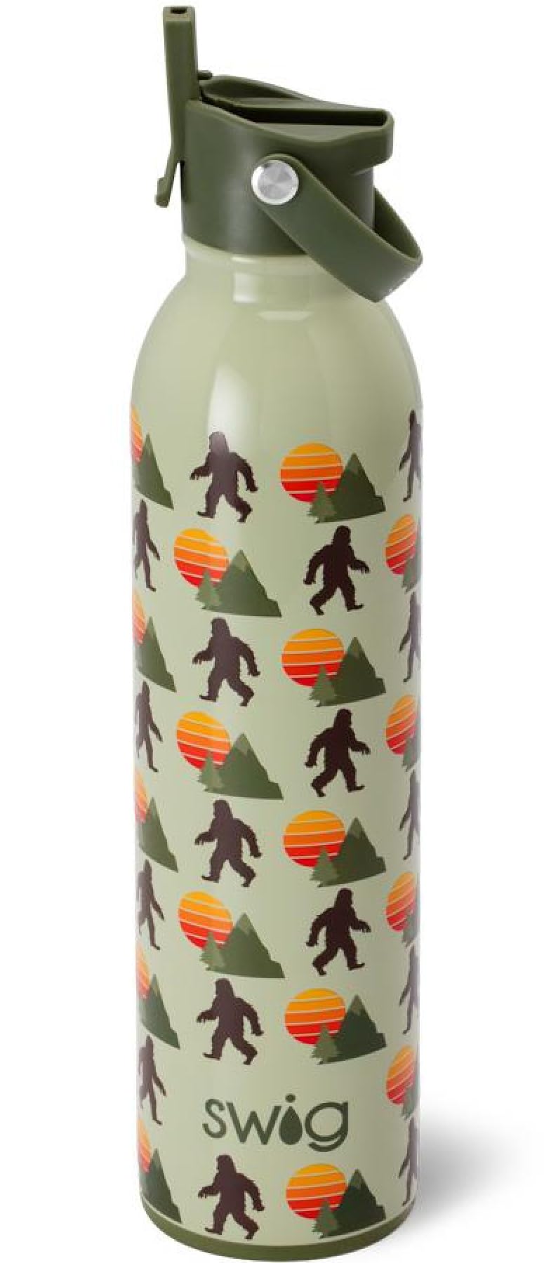 Swig Life 36oz Insulated Water Bottle, Travel Water Bottle with Straw and Lid, Cup Holder Friendly Water Bottles, Stainless Steel (Roller Rink)