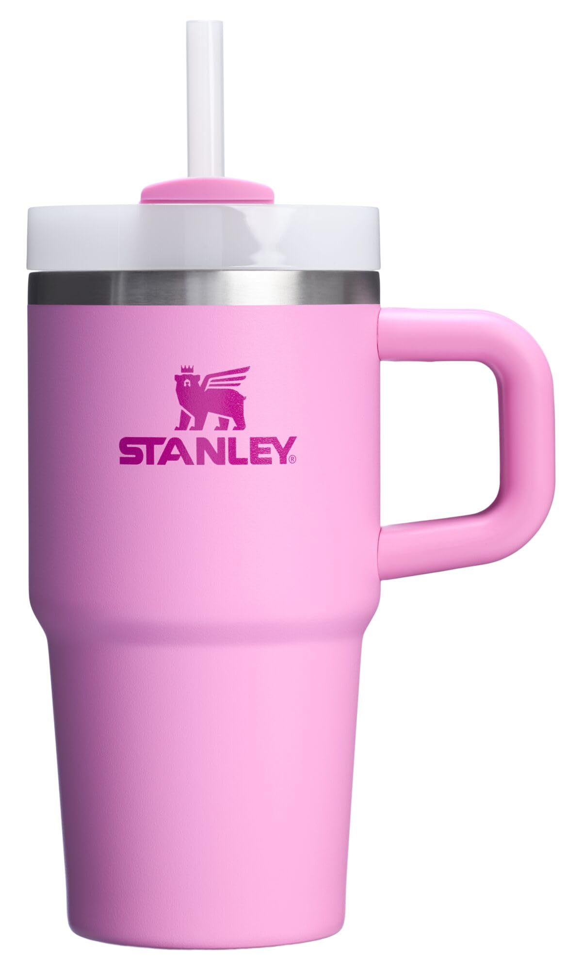 STANLEY Quencher H2.0 Tumbler with Handle and Straw 40 oz Flowstate 3-Position Lid Cup Holder Compatible for Travel Insulated Stainless Steel Cup BPA-Free Rose Quartz 2.0