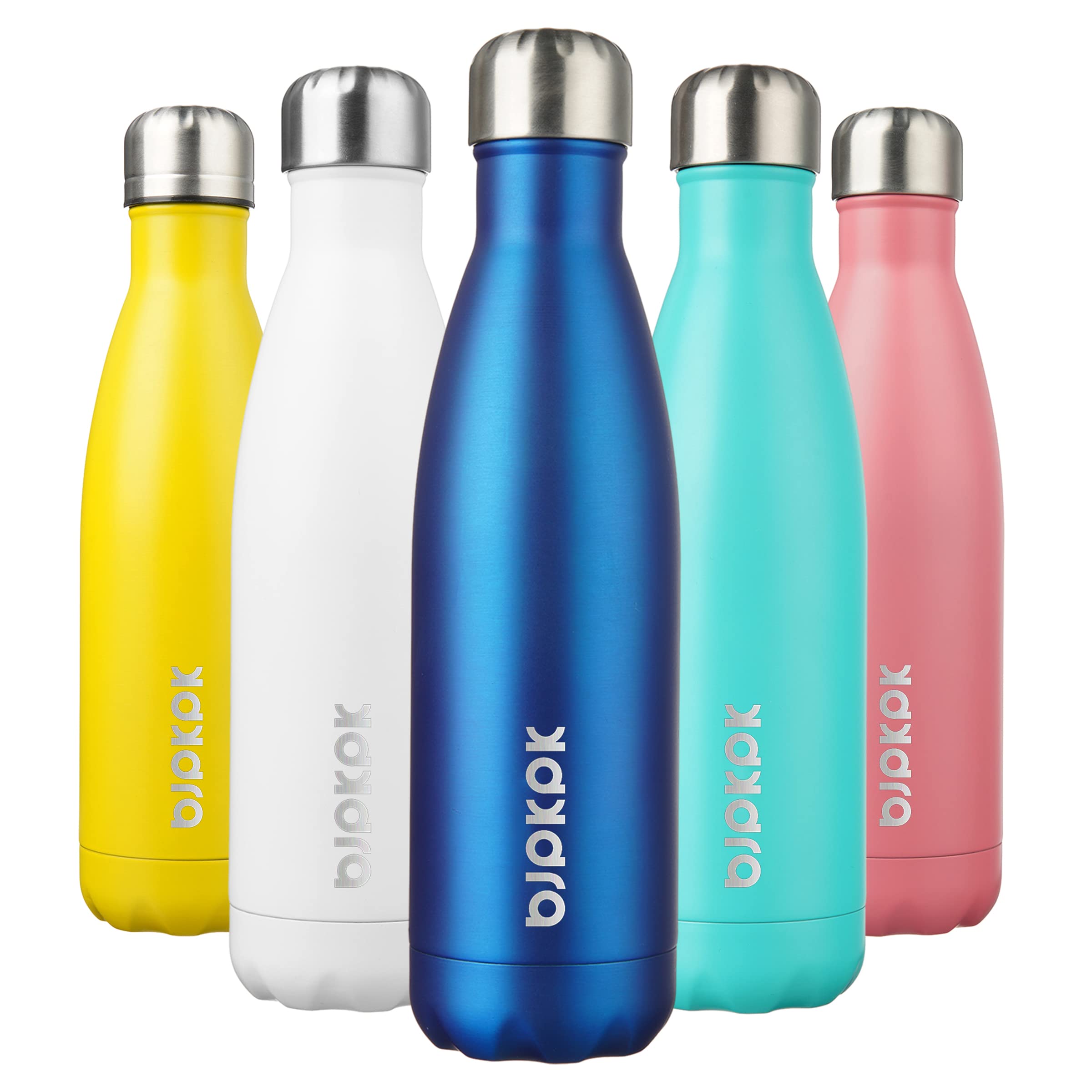 BJPKPK 17oz Insulated Water Bottles Stainless Steel Sports Water Bottles Keep Cold and Hot for Travel Dishwasher Safe,Sky