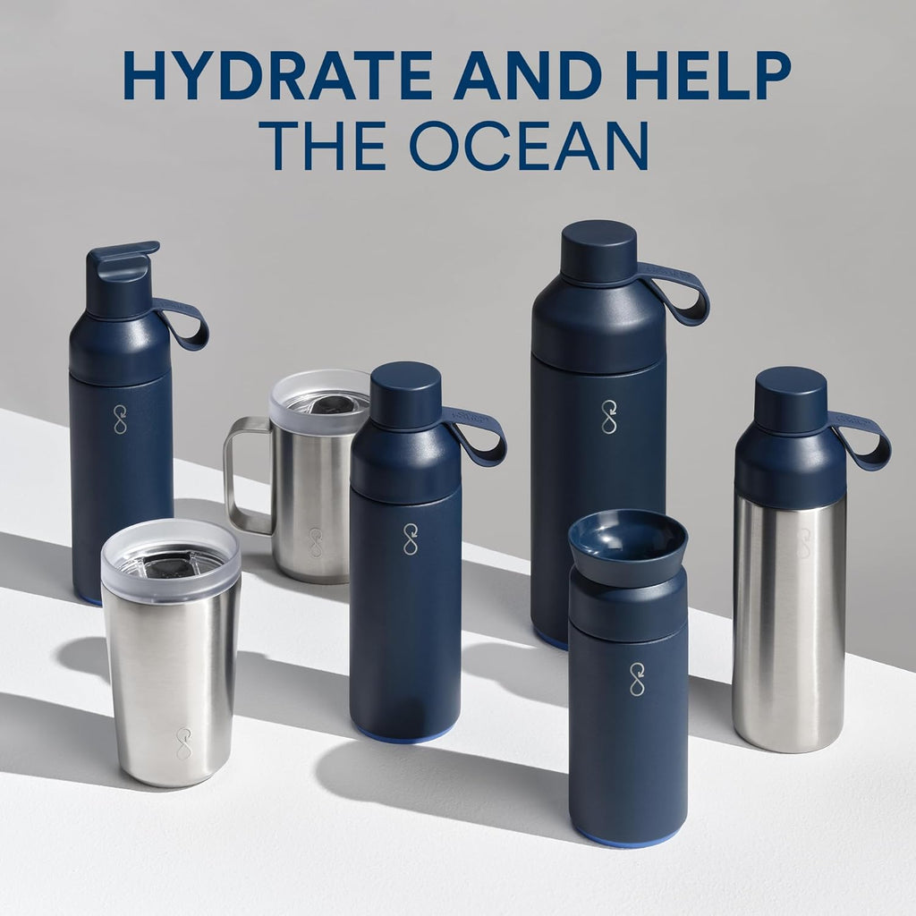 Ocean Bottle Original 25 oz | Stainless Steel Water Bottle | Reusable & Sustainable | Keeps Drinks Cold & Hot | Eco Friendly Gift (Sand Stone)
