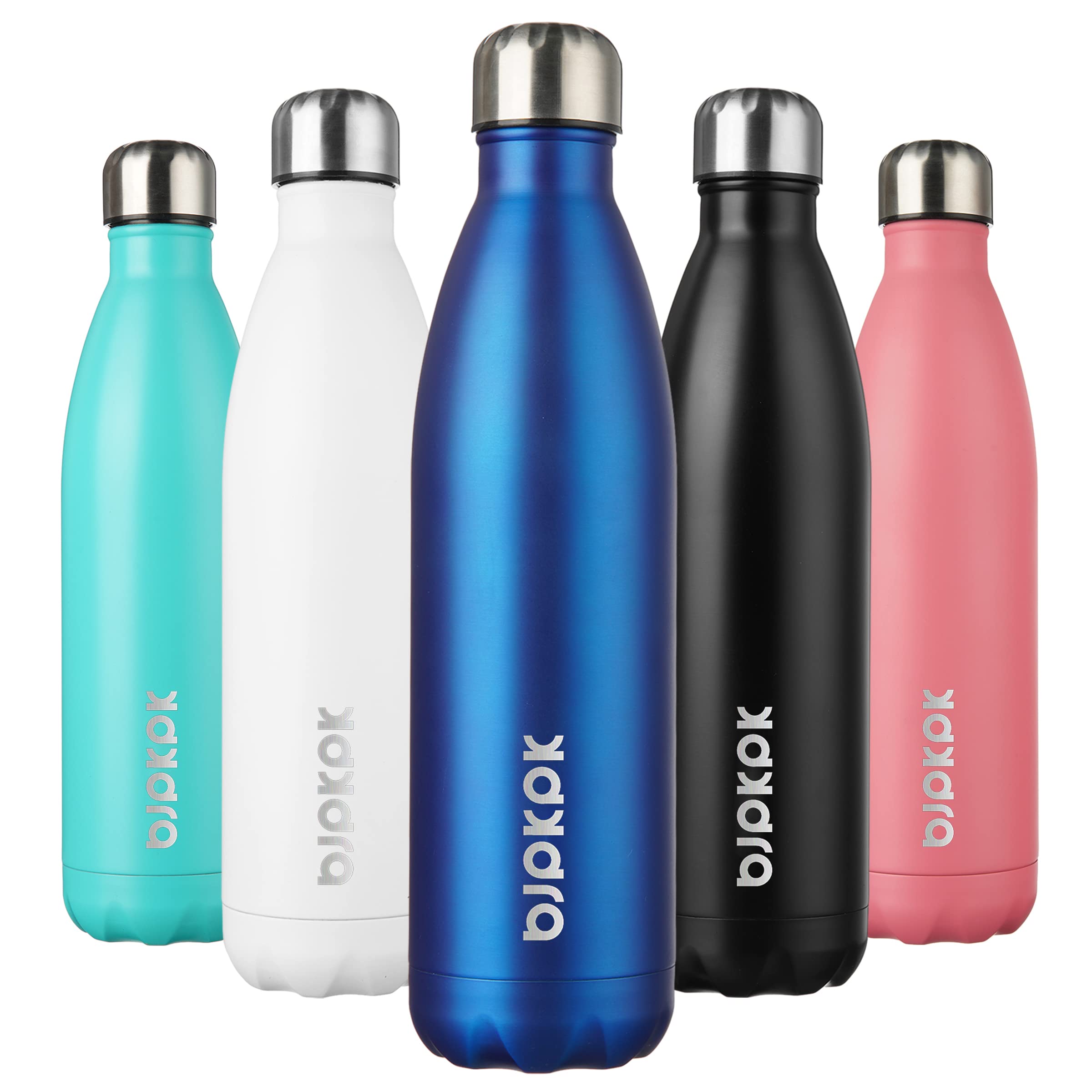 BJPKPK 17oz Insulated Water Bottles Stainless Steel Sports Water Bottles Keep Cold and Hot for Travel Dishwasher Safe,Sky