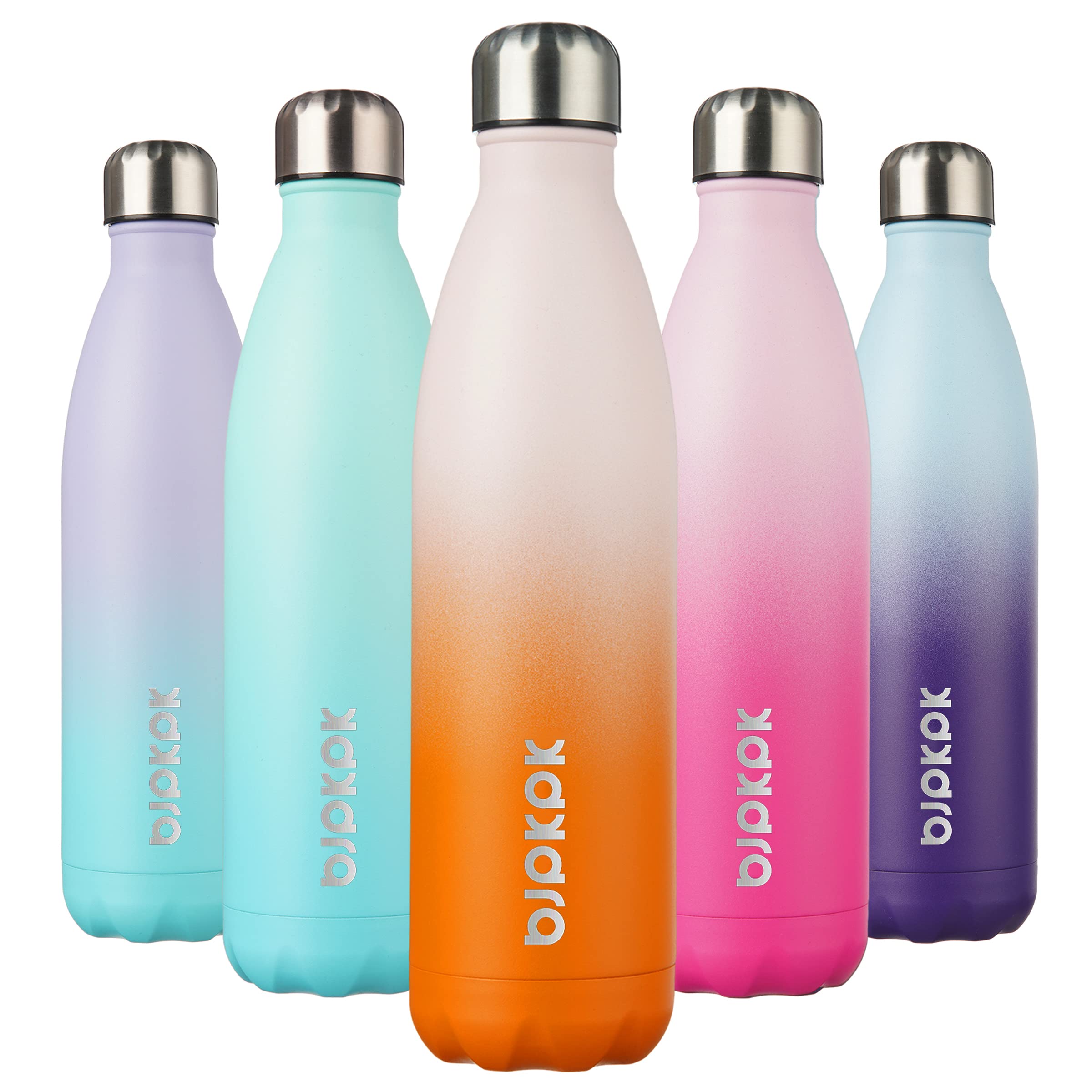 BJPKPK 17oz Insulated Water Bottles Stainless Steel Sports Water Bottles Keep Cold and Hot for Travel Dishwasher Safe,Sky