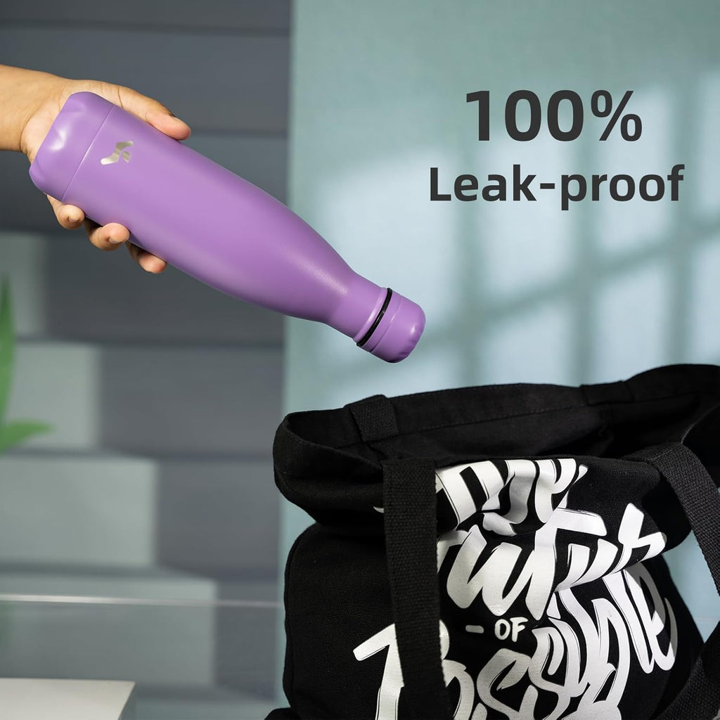 Insulated Water Bottles,12 oz Double Wall Stainless Steel Vacumm Metal Flask for Sports Travel,Lavender