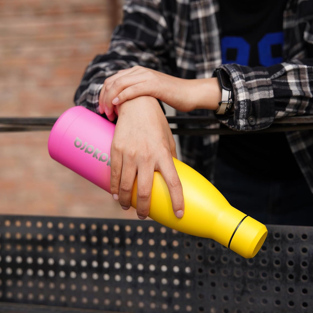 BJPKPK 17oz Insulated Water Bottles Stainless Steel Sports Water Bottles Keep Cold and Hot for Travel Dishwasher Safe,Sky