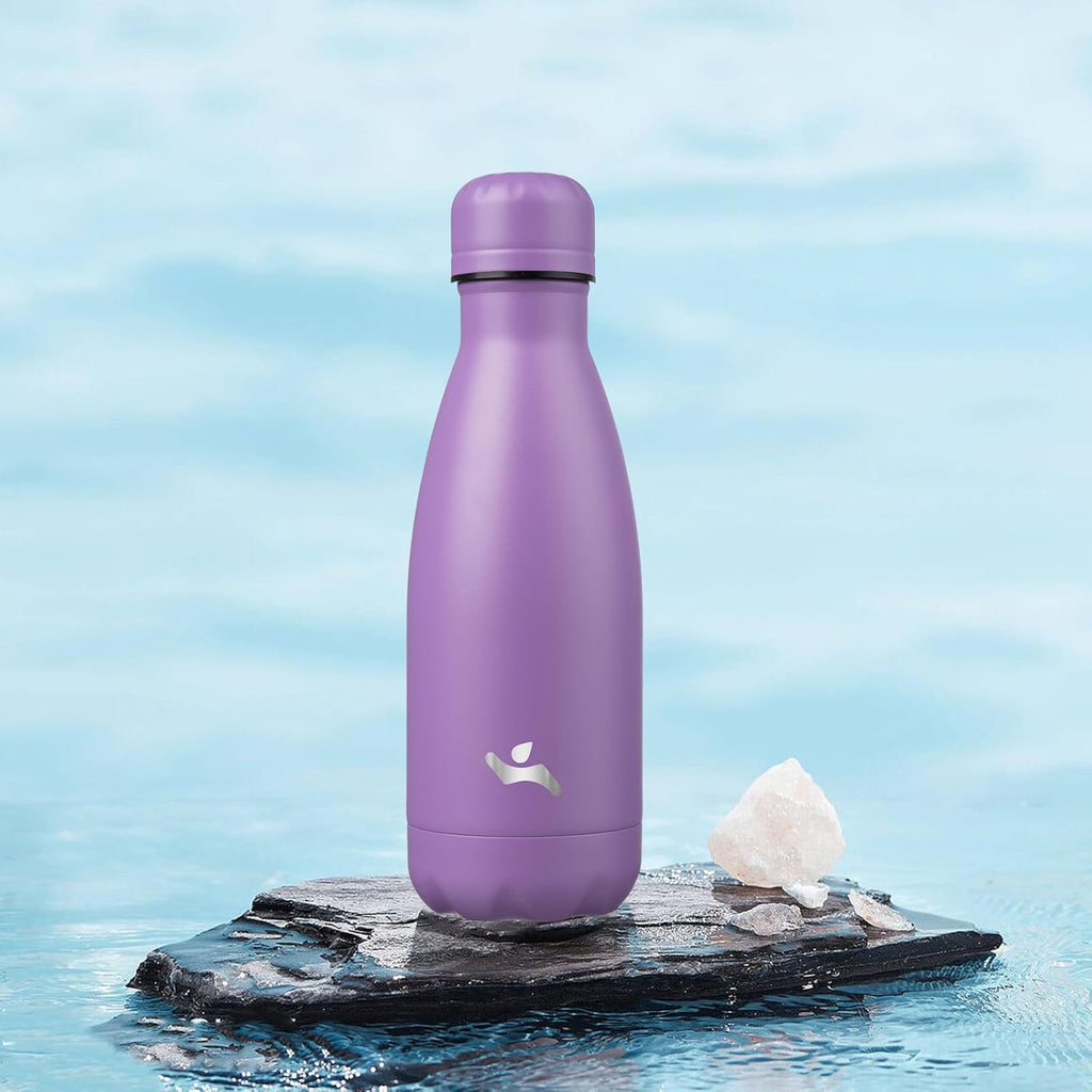 Insulated Water Bottles,12 oz Double Wall Stainless Steel Vacumm Metal Flask for Sports Travel,Lavender