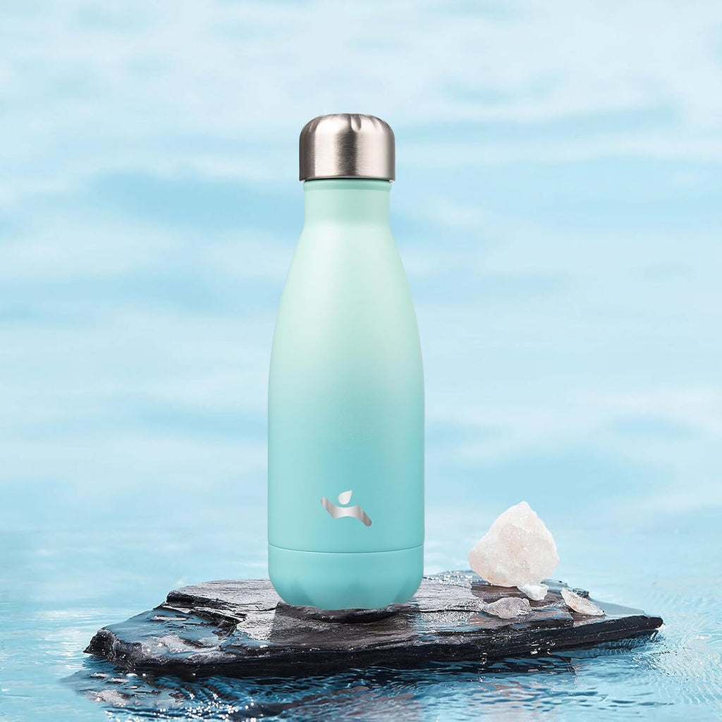 Insulated Water Bottles,12 oz Double Wall Stainless Steel Vacumm Metal Flask for Sports Travel,Mint