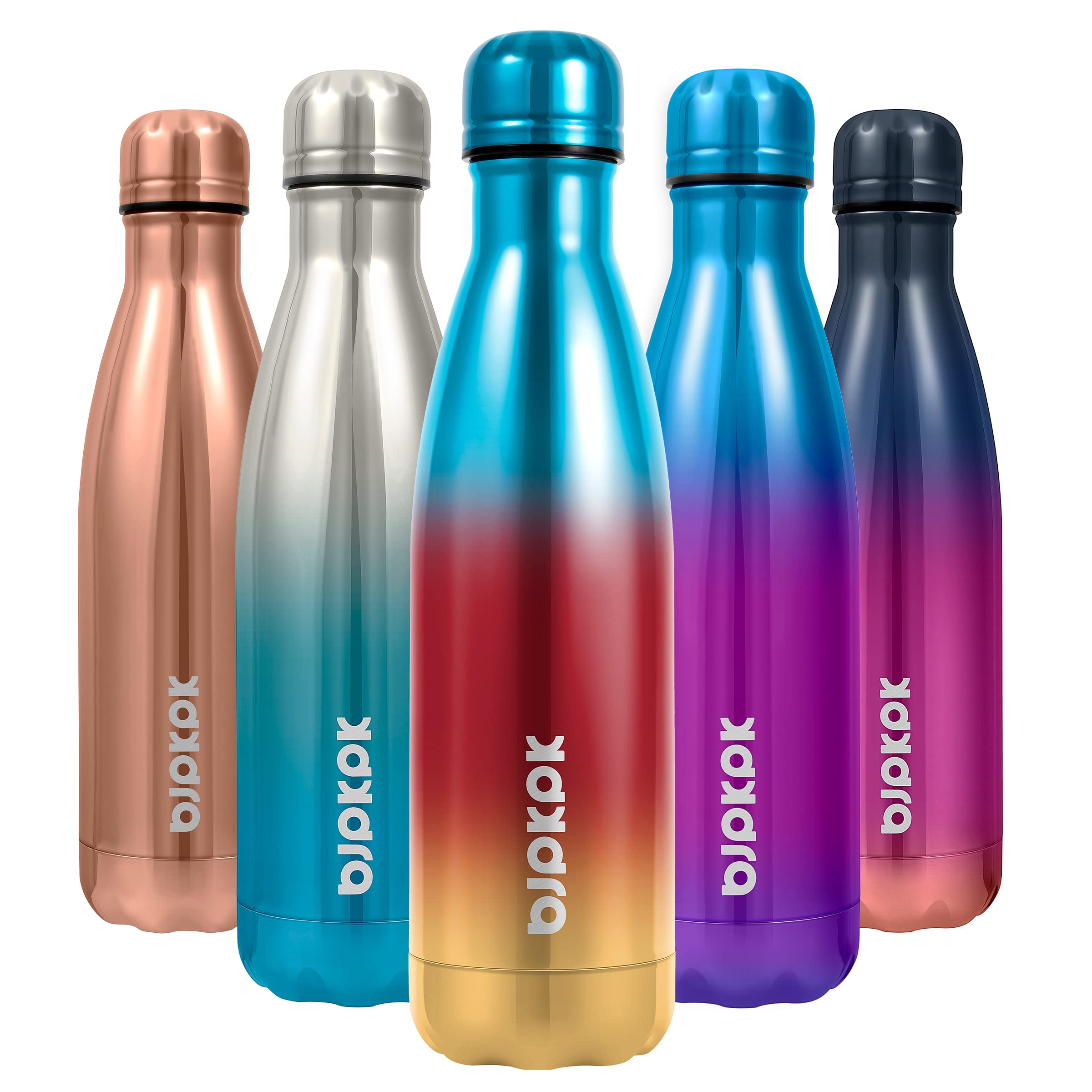 BJPKPK 17oz Insulated Water Bottles Stainless Steel Sports Water Bottles Keep Cold and Hot for Travel Dishwasher Safe,Sky