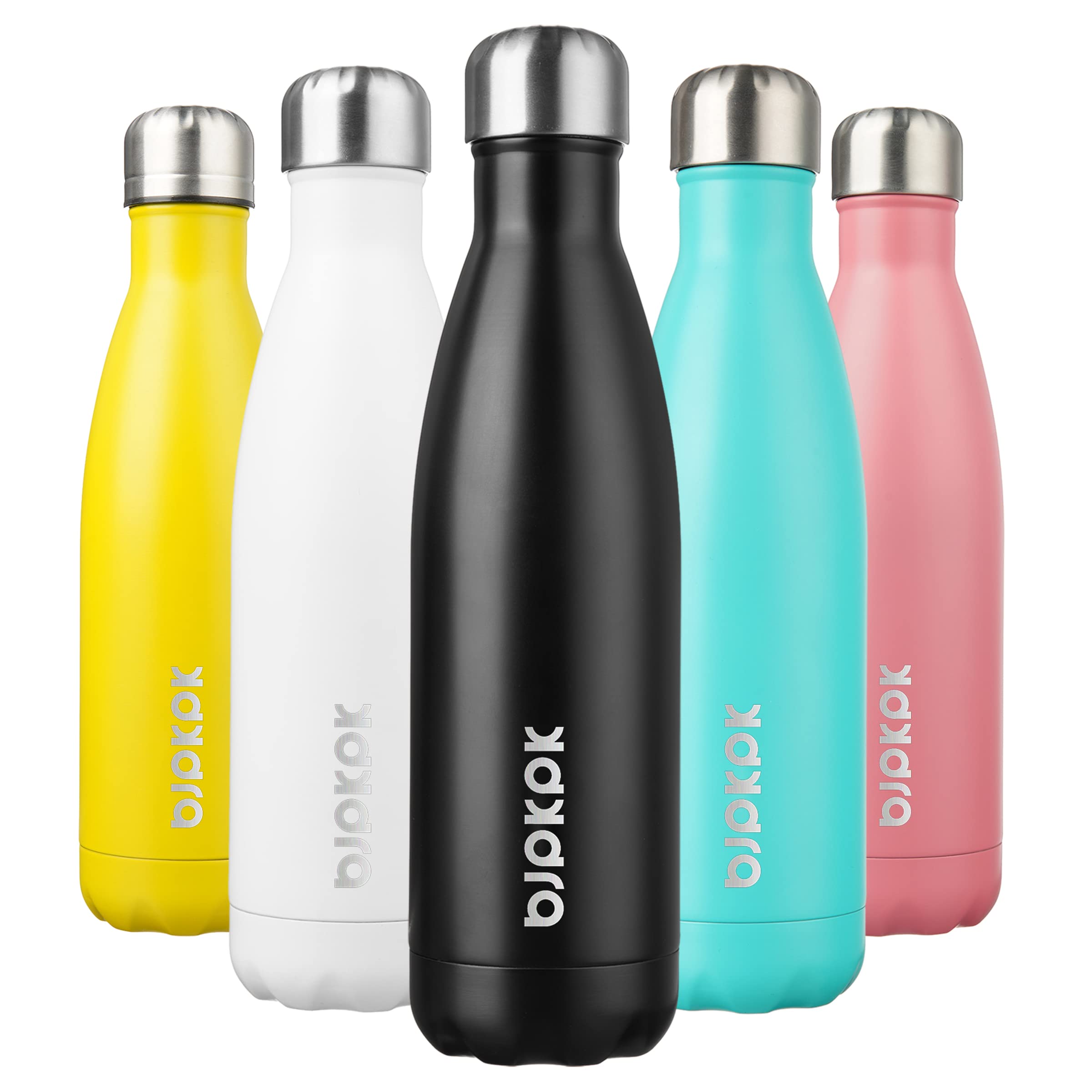BJPKPK 17oz Insulated Water Bottles Stainless Steel Sports Water Bottles Keep Cold and Hot for Travel Dishwasher Safe,Sky