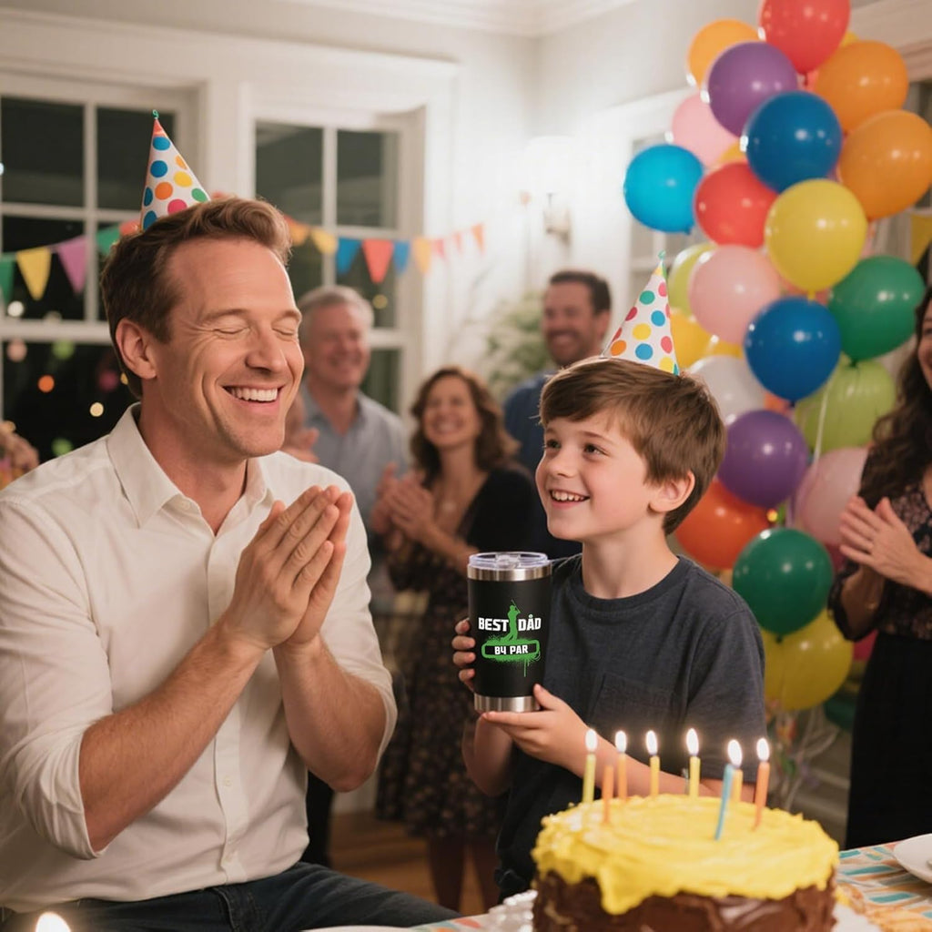 Golf Gifts for Dad from Daughter Son, Golf Dad Father's Day Christmas Birthday Gifts for Men, 20oz Stainless Steel Double Wall Vacuum Insulated Tumbler with Lid Straws