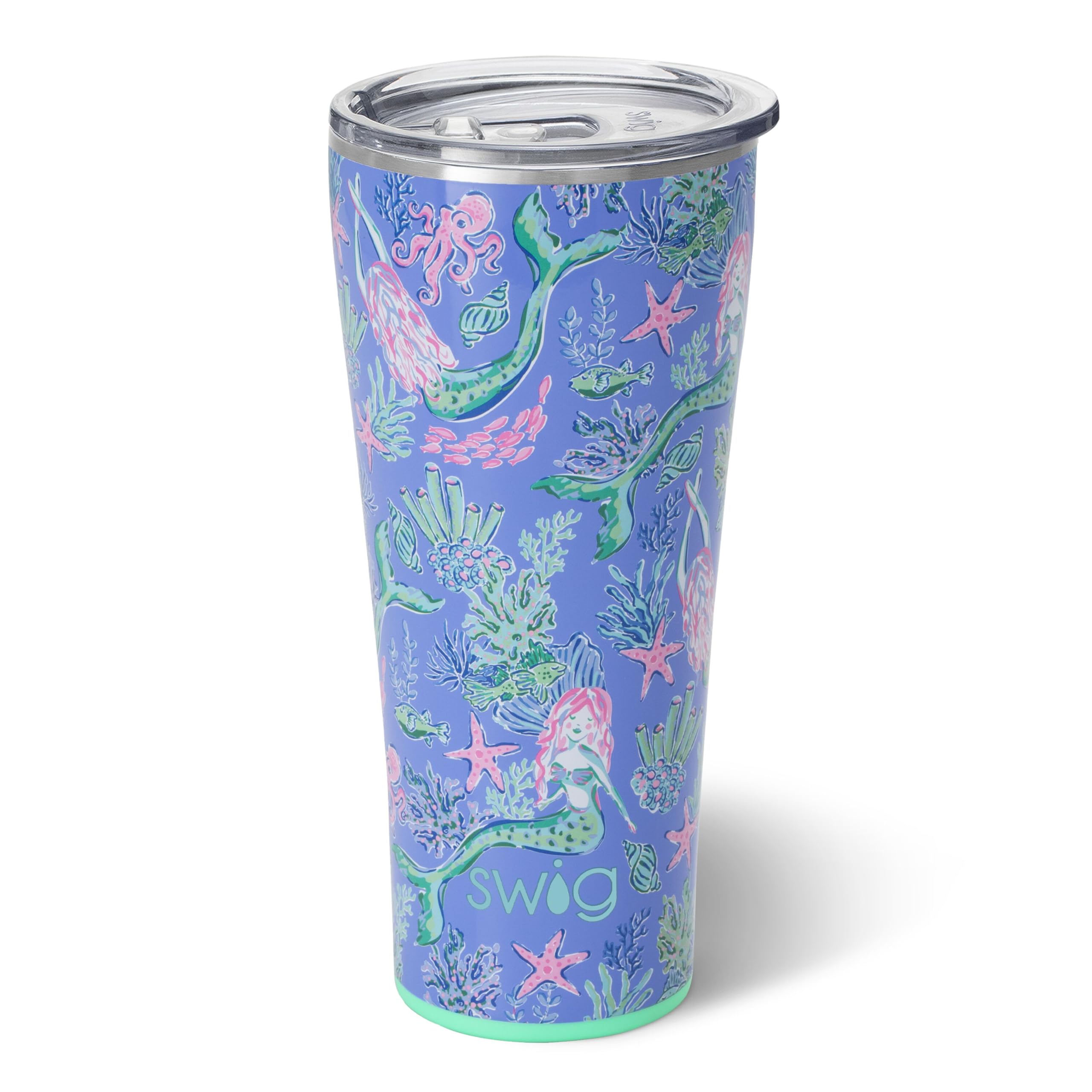 Swig Life 32oz Insulated Tumbler, Travel Coffee Tumbler with Lid, Cup Holder Friendly Travel Coffee Mug, Stainless Steel with Lid (Wanderlust)