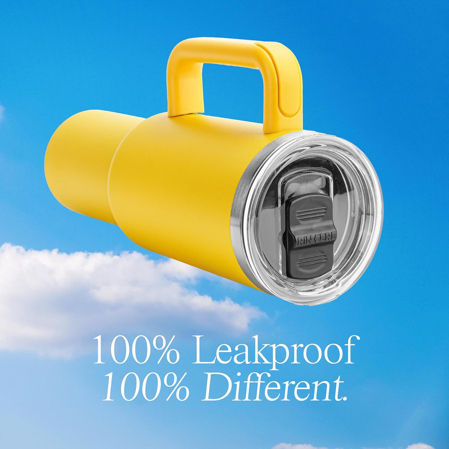 40 Oz Tumbler with Handle, Straw and Slide Lid - 100% Leak Proof, Cup Holder Compatible for Travel - Insulated Stainless Steel Cup (Sand, 4 Pack)