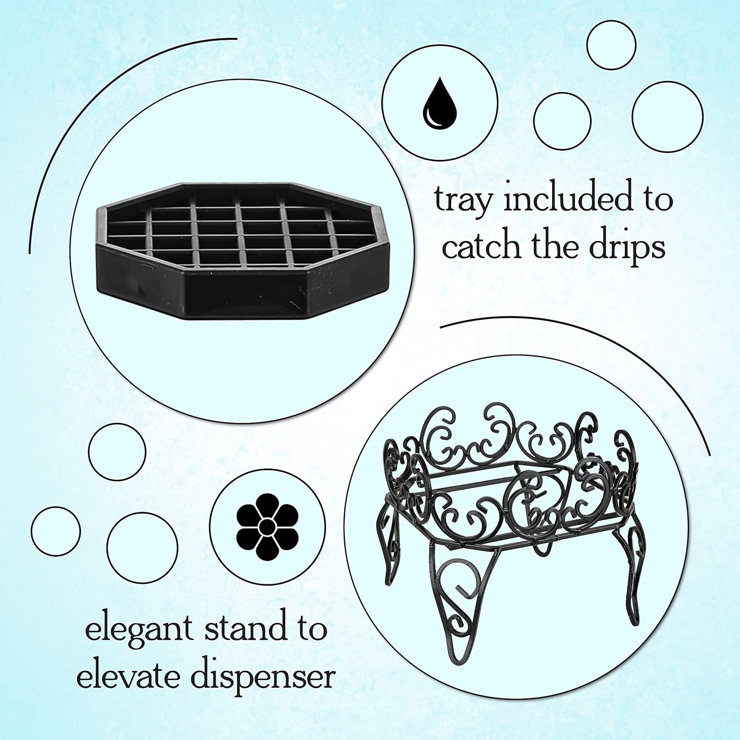 2.5 Gallon Glass Beverage Dispenser with Stand & Stainless Steel Spigot – Large Mason Jar Drink Dispenser for Sun Tea, Kombucha, Iced Tea, Lemonade, Sangria & Cold Drinks