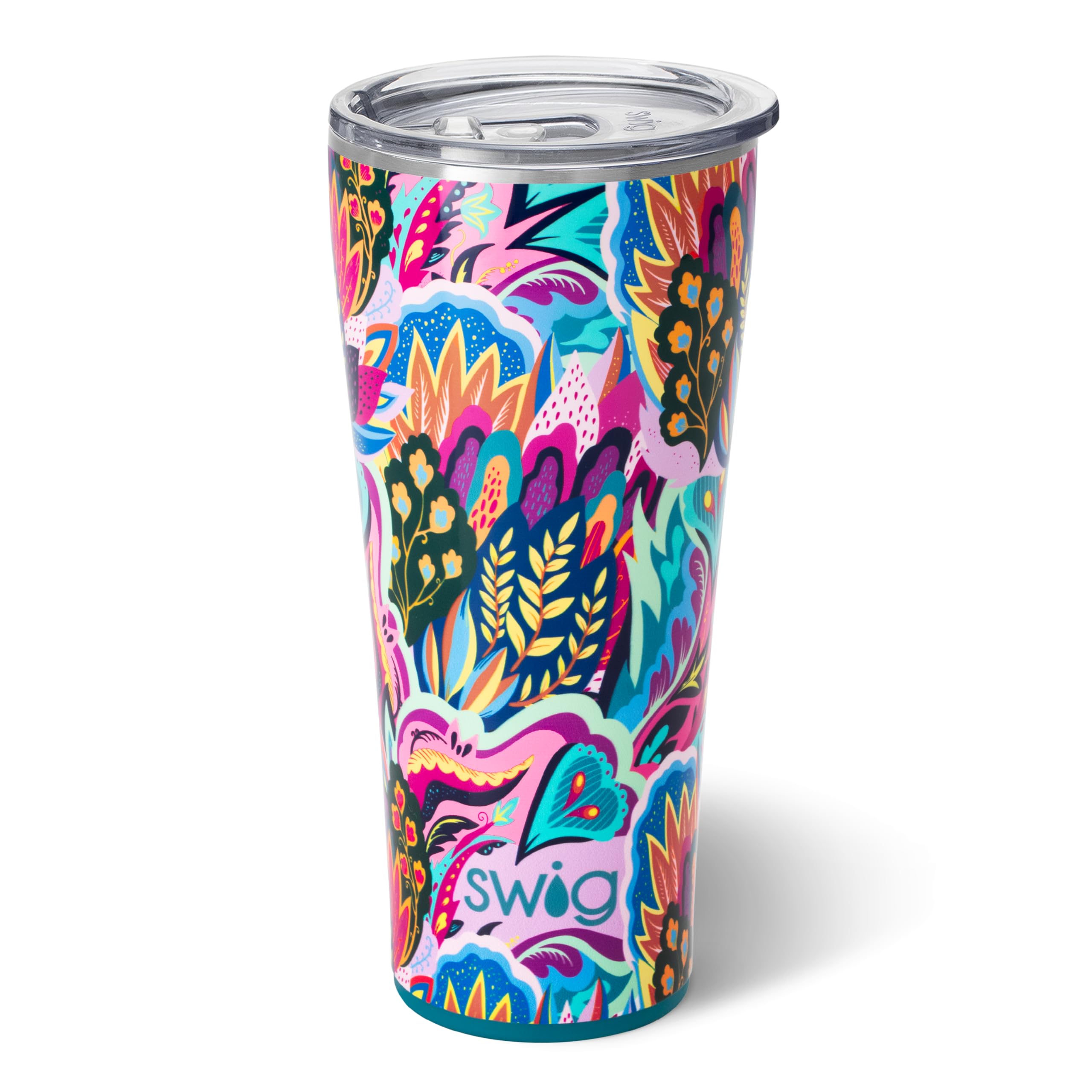 Swig Life 32oz Insulated Tumbler, Travel Coffee Tumbler with Lid, Cup Holder Friendly Travel Coffee Mug, Stainless Steel with Lid (Wanderlust)